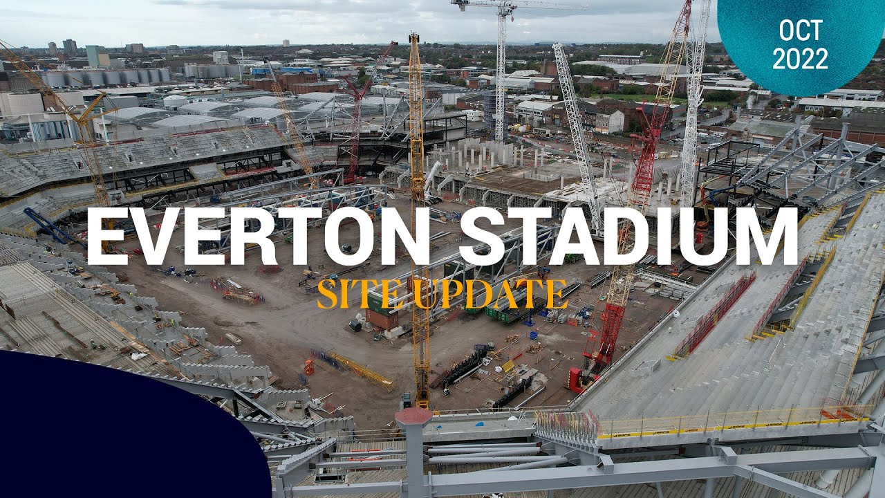 EVERTON STADIUM NEARS NEXT BIG MILESTONE | Latest Footage From The Site ...