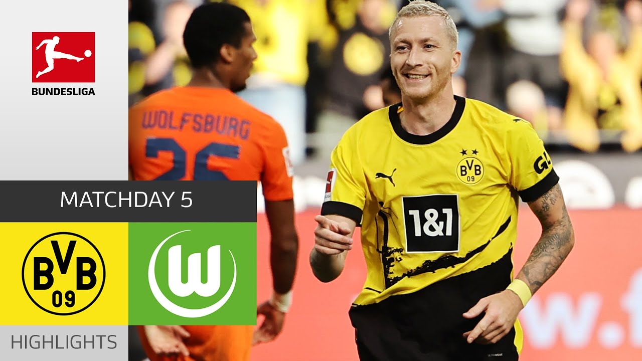 Borussia Dortmund - VfL Wolfsburg 1-0 | Highlights | Matchday 5 ...