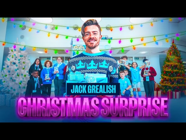 Jack Grealish Delights Shocked Man City Kids Its Jack In A Box