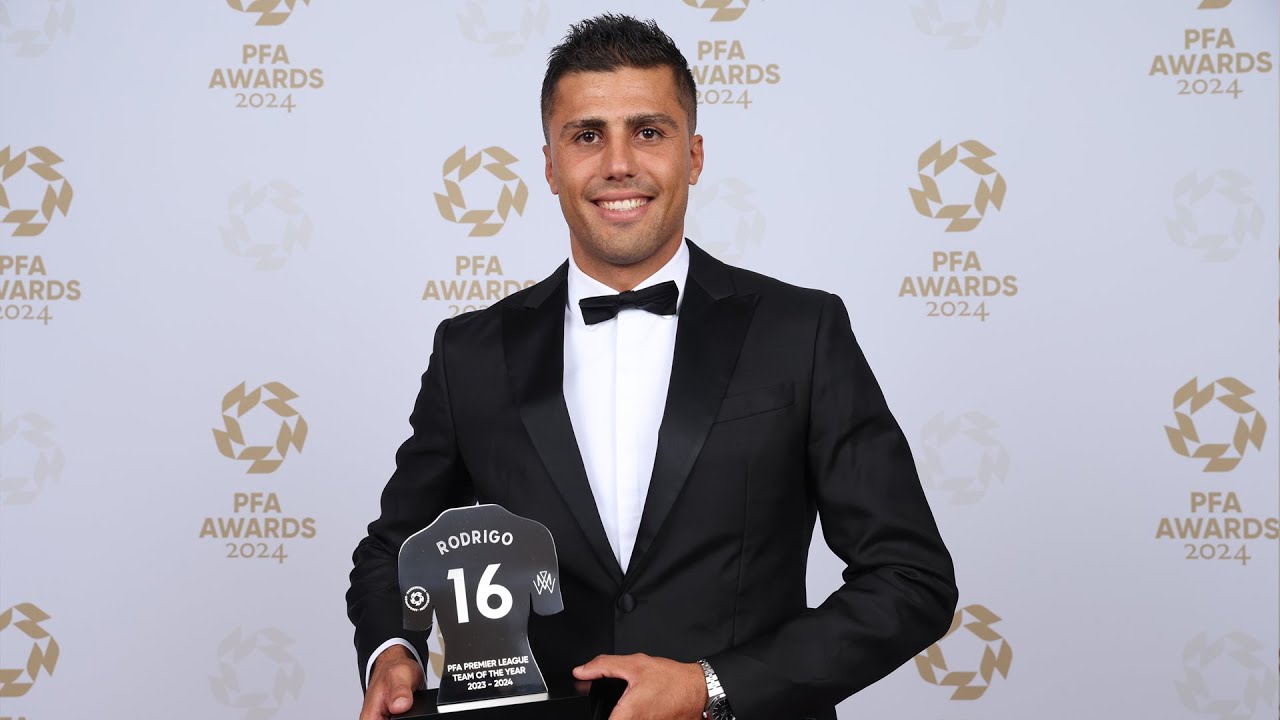 🏆 Rodri PFA Team Of The Year PFAawards mancity